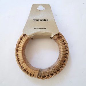NATASHA woven straw bracelet NWT